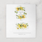 Rustieke Boho Gele Zonnebloem Bloemen Huwelijk (Buitenkant ongevouwen)