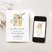 Rustieke Boho Geslacht onthullen uitnodiging