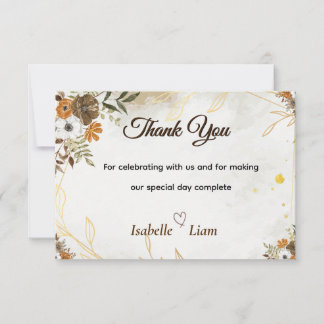  rustieke Boho Herfst bedankkaart