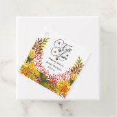 Rustieke Boho herfst bloemenbruiloft herfst in lie Bedankjes Labels (In situ)