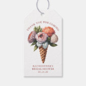 Rustieke Boho Ijs Florale Bruidsdiner Cadeaulabel (Voorkant)