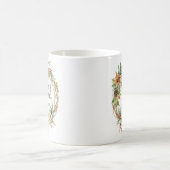 Rustieke Boho Kerstkrans Vakantie Koffie Mok (Center)