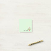 Rustieke boho klaver bloemboeket monogram post-it® notes (Op bureau)