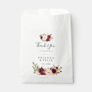 Rustieke Boho Kleurrijke Bloemen Dank je bruiloft Bedankzakje