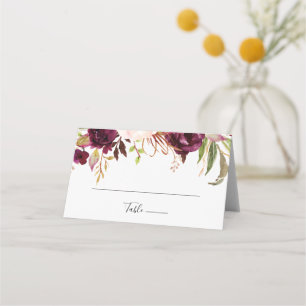 Rustieke Boho Kleurrijke Floral Wedding Place Card