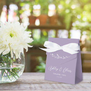 Rustieke Boho Lavendel Paarse Wildflower bruiloft Bedankdoosjes