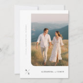 Rustieke Boho Minimalistische Trouwdag Kaart (Voorkant)