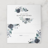Rustieke Boho Navy Floral Wedding (Buitenkant ongevouwen)