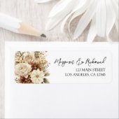 Rustieke Boho Neutral Floral bruiloft Adresetikett Etiket (Insitu)