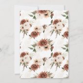 Rustieke Boho Neutral Floral Wedding Kaart (Achterkant)