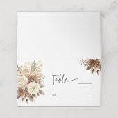 Rustieke Boho Neutrale Bloemen Trouwtafel (Buitenkant ongevouwen)