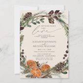 Rustieke Boho Niets Fancy Alleen Liefde Citrus Huw Kaart (Voorkant)
