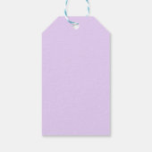 Rustieke Boho Paarse Roos Bloemenbruiloft Cadeaulabel (Achterkant)