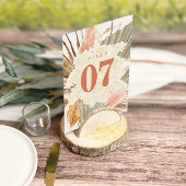 Rustieke Boho Pampas Grass Trouwtafel Nummers