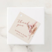 Rustieke Boho Pampas Grass Wedding Bedankjes Labels (In situ)