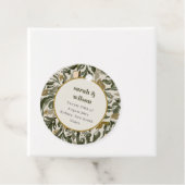 Rustieke Boho Retro Boog Groene Botanische Huwelij Bedankjes Labels (In situ)