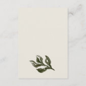 Rustieke Boho Retro Groene Botanische bruiloft Det Informatiekaartje (Achterkant)