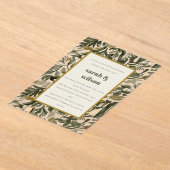 Rustieke Boho Retro Groene Botanische Koppels Douc Acryl Uitnodigingen (Laagn)