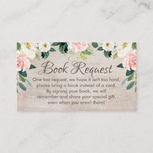 Rustieke Boho Roze Boek aanvraag Kaart Invoegen