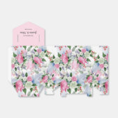 Rustieke boho roze lila waterverf bloem bruiloft bedankdoosjes (Uitgevouwen)