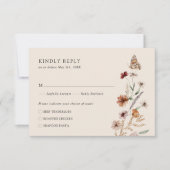 Rustieke Boho RSVP kaart (Voorkant)