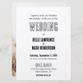 Rustieke Boho schuur bruiloft uitnodiging (Voorkant / Achterkant)