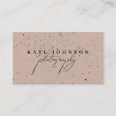 Rustieke Boho Signature Script QR Code Social Medi Visitekaartje (Voorkant)