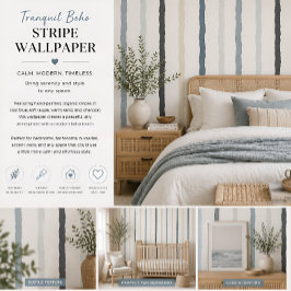 Rustieke Boho Streep Behang
