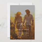 Rustieke Boho Trendy Romantische Zonsondergang Fot Kaart (Voorkant)