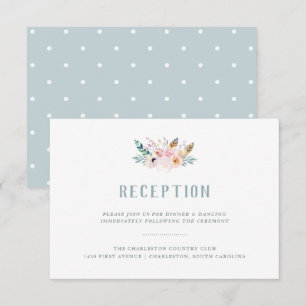 Rustieke Boho Trouwreceptie Kaart