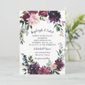 Rustieke Boho Waterverf Floral krans bruiloft Kaart (Staand voorkant)