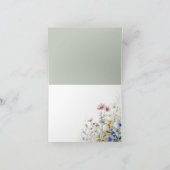 Rustieke Boho Waterverf Wildbloemen Bedankkaart (Binnen)