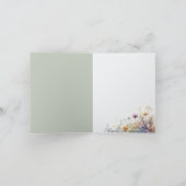 Rustieke Boho Waterverf Wildbloemen Bedankkaart (Binnen)