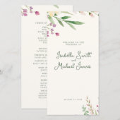 Rustieke Boho Waterverf Wildflowers Wedding (Voorkant / Achterkant)