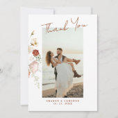 Rustieke Boho Wildflower Bloemen Details Bedankkaart (Voorkant)