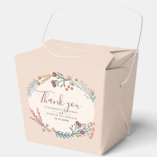 Rustieke Boho Wildflower krans bruiloft Bedankdoosjes