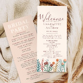 Rustieke Boho Wildflower Summer Wedding Programma