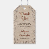 Rustieke Boho Wildflowers Terracotta Wedding Favor Cadeaulabel (Voorkant)