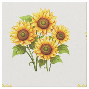 Rustieke boho zonnebloem patroon stof