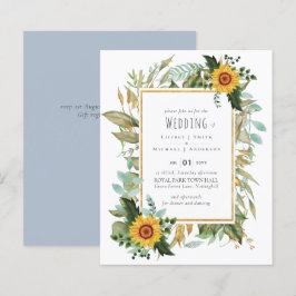 Rustieke BOHO Zonnebloemen Groene Huwelijksdecorat