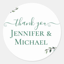 Rustieke BOHO Zonnebloemen Groene Huwelijksdecorat Ronde Sticker