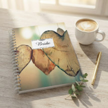 Rustieke Bokeh Harten Bruid Planner Notitieboek