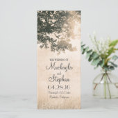 Rustieke boom en liefde vogels bruiloft programma' programma (Staand voorkant)