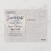 Rustieke Boom Hart Foto Save the Date Bruiloft Briefkaart (Achterkant)