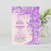 Rustieke boom & metselaar potten bruids douche uit kaart (Staand voorkant)