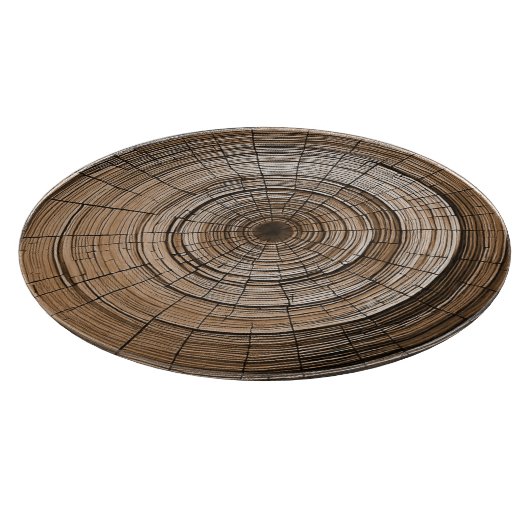 Rustieke Boom Ring Ronde Snijplank voor Keuken (Hoek)