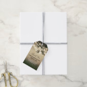 Rustieke boom takken lichten bruiloft dank u cadeaulabel (Met Touw)