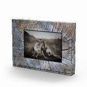 Rustieke boomring verontruste houtnerf rustieke bo fotoblokken (Rechts)