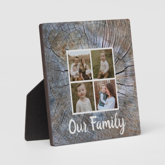 Rustieke boomring verontruste houtnerf rustieke bo fotoplaat (Voorkant)