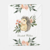 Rustieke bos bosland Cute egel Fleece Deken (Voorkant)